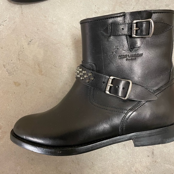 saint laurent studded strap boots - Picture 3 of 7